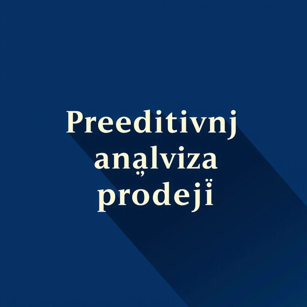 Prediktivní analýza prodejů
